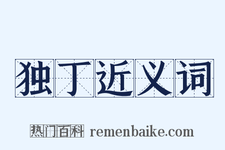 独丁近义词是什么意思的图片